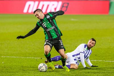 Újpest FC - Ferencváros TC match played in the 19th round of the OTP Bank League-stock-photo