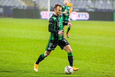 Újpest FC - Ferencváros TC match played in the 19th round of the OTP Bank League-stock-photo