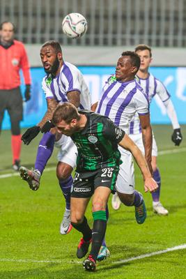 Újpest FC - Ferencváros TC match played in the 19th round of the OTP Bank League-stock-photo