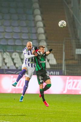 Újpest FC - Ferencváros TC match played in the 19th round of the OTP Bank League-stock-photo