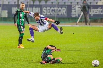 Újpest FC - Ferencváros TC match played in the 19th round of the OTP Bank League-stock-photo