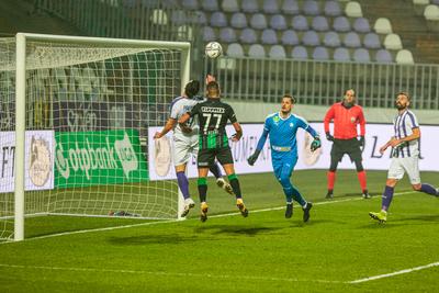 Újpest FC - Ferencváros TC match played in the 19th round of the OTP Bank League-stock-photo