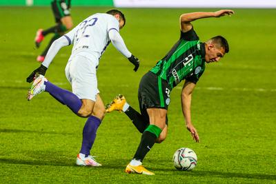 Újpest FC - Ferencváros TC match played in the 19th round of the OTP Bank League-stock-photo