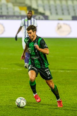 Újpest FC - Ferencváros TC match played in the 19th round of the OTP Bank League-stock-photo