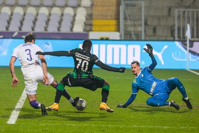 Újpest FC - Ferencváros TC match played in the 19th round of the OTP Bank League-stock-photo