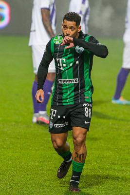 Újpest FC - Ferencváros TC match played in the 19th round of the OTP Bank League-stock-photo