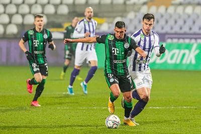 Újpest FC - Ferencváros TC match played in the 19th round of the OTP Bank League-stock-photo