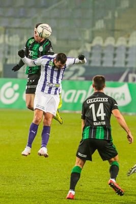 Újpest FC - Ferencváros TC match played in the 19th round of the OTP Bank League-stock-photo