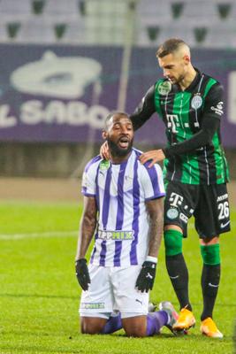 Újpest FC - Ferencváros TC match played in the 19th round of the OTP Bank League-stock-photo