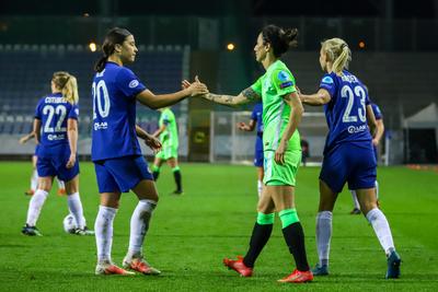 Chelsea FC v VfL Wolfsburg - UEFA Women's Champions League Quarter Final: Leg One-stock-photo