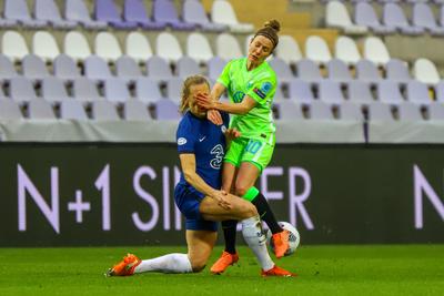 Chelsea FC v VfL Wolfsburg - UEFA Women's Champions League Quarter Final: Leg One-stock-photo