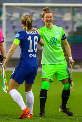 Chelsea FC v VfL Wolfsburg - UEFA Women's Champions League Quarter Final: Leg One-stock-photo