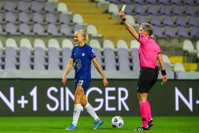 Chelsea FC v VfL Wolfsburg - UEFA Women's Champions League Quarter Final: Leg One-stock-photo