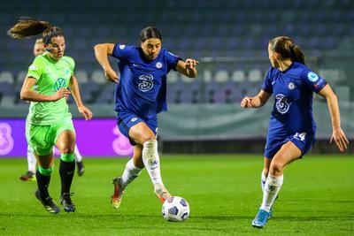 Chelsea FC v VfL Wolfsburg - UEFA Women's Champions League Quarter Final: Leg One-stock-photo