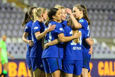 Chelsea FC v VfL Wolfsburg - UEFA Women's Champions League Quarter Final: Leg One-stock-photo