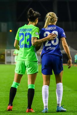 Chelsea FC v VfL Wolfsburg - UEFA Women's Champions League Quarter Final: Leg One-stock-photo