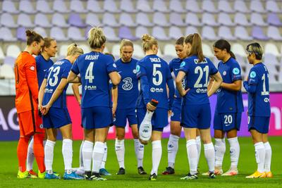 Chelsea FC v VfL Wolfsburg - UEFA Women's Champions League Quarter Final: Leg One-stock-photo