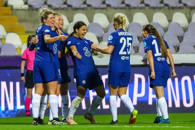 Chelsea FC v VfL Wolfsburg - UEFA Women's Champions League Quarter Final: Leg One-stock-photo