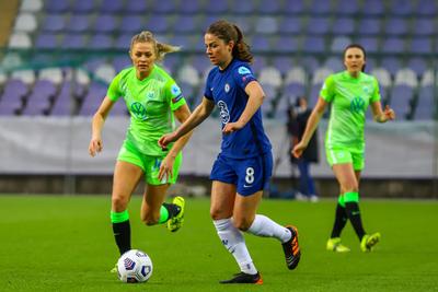 Chelsea FC v VfL Wolfsburg - UEFA Women's Champions League Quarter Final: Leg One-stock-photo