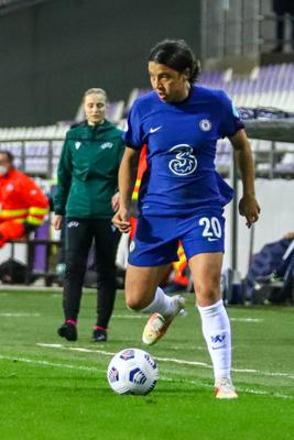 Chelsea FC v VfL Wolfsburg - UEFA Women's Champions League Quarter Final: Leg One-stock-photo