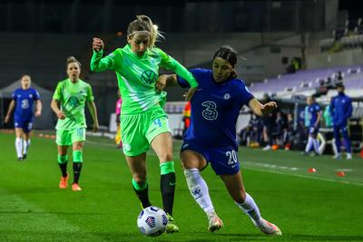 Chelsea FC v VfL Wolfsburg - UEFA Women's Champions League Quarter Final: Leg One-stock-photo