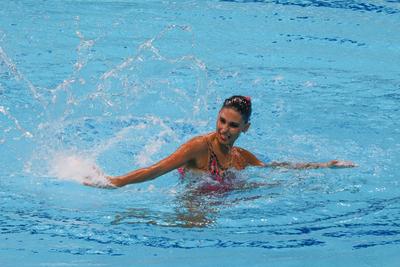 ARTISTIC SWIMMING-EURO-2020-2021Solo Technical Final Swimming Final.-stock-foto