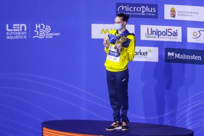 ARTISTIC SWIMMING-EURO-2020-2021Solo Free Artistic Swimming Final.-stock-foto