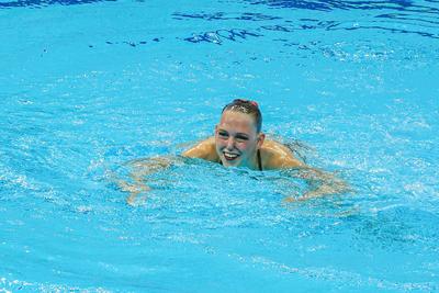 ARTISTIC SWIMMING-EURO-2020-2021Solo Technical Final Swimming Final.-stock-foto