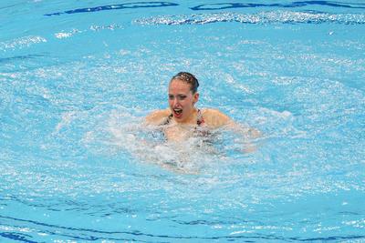 ARTISTIC SWIMMING-EURO-2020-2021Solo Technical Final Swimming Final.-stock-foto