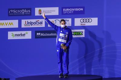 ARTISTIC SWIMMING-EURO-2020-2021Solo Free Artistic Swimming Final.-stock-foto