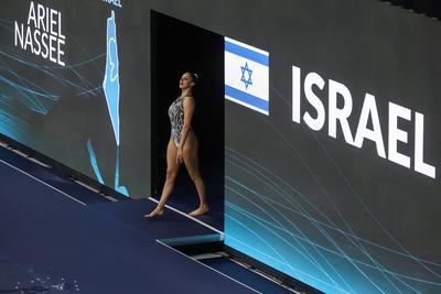 ARTISTIC SWIMMING-EURO-2020-2021Solo Technical Final Swimming Final.-stock-foto