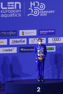 ARTISTIC SWIMMING-EURO-2020-2021Solo Free Artistic Swimming Final.-stock-foto