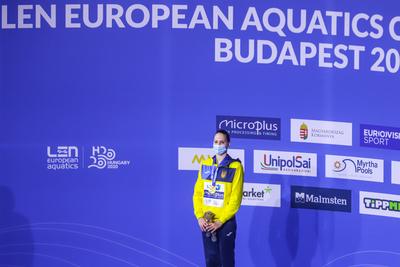 ARTISTIC SWIMMING-EURO-2020-2021Solo Free Artistic Swimming Final.-stock-foto