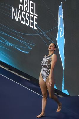 ARTISTIC SWIMMING-EURO-2020-2021Solo Technical Final Swimming Final.-stock-foto