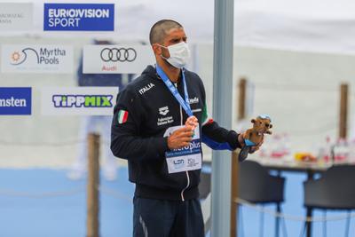 LEN European Aquatics Championships / SWIM-OPEN WATER-MEN-5KM-stock-foto