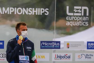 LEN European Aquatics Championships / SWIM-OPEN WATER-MEN-5KM-stock-foto