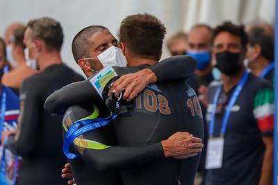 LEN European Aquatics Championships / SWIM-OPEN WATER-MEN-5KM-stock-foto