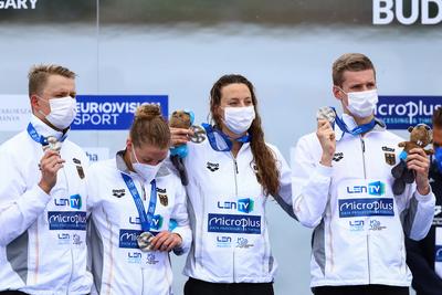 LEN European Aquatics Championships  - SWIM-OPEN  5KM RELAY-stock-photo