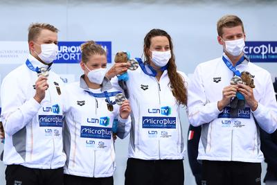 LEN European Aquatics Championships  - SWIM-OPEN  5KM RELAY-stock-photo