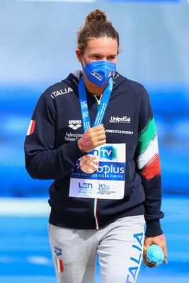 LEN European Aquatics Championships - 25km Open Water Swimming Women-stock-foto