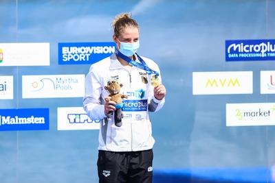 LEN European Aquatics Championships - SWIM-OPEN WATER 25KM - Woman-stock-photo