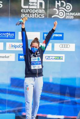 LEN European Aquatics Championships - 25km Open Water Swimming Women-stock-foto