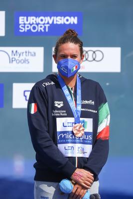 LEN European Aquatics Championships - 25km Open Water Swimming Women-stock-foto