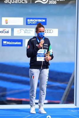 LEN European Aquatics Championships - 25km Open Water Swimming Women-stock-foto