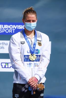 LEN European Aquatics Championships - SWIM-OPEN WATER 25KM - Woman-stock-photo