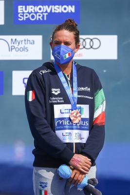 LEN European Aquatics Championships - 25km Open Water Swimming Women-stock-foto