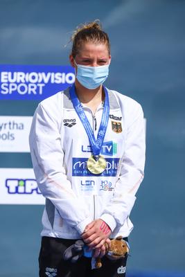 LEN European Aquatics Championships - SWIM-OPEN WATER 25KM - Woman-stock-photo