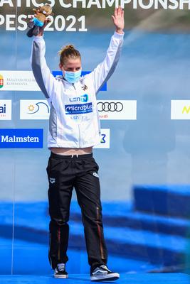 LEN European Aquatics Championships - SWIM-OPEN WATER 25KM - Woman-stock-photo