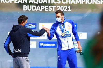 LEN European Aquatics Championships - SWIM-OPEN WATER 25KM MAN-stock-foto