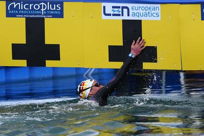 LEN European Aquatics Championships - SWIM-OPEN WATER 25KM - Woman-stock-photo